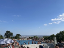 Blick vom Freibad auf Wien